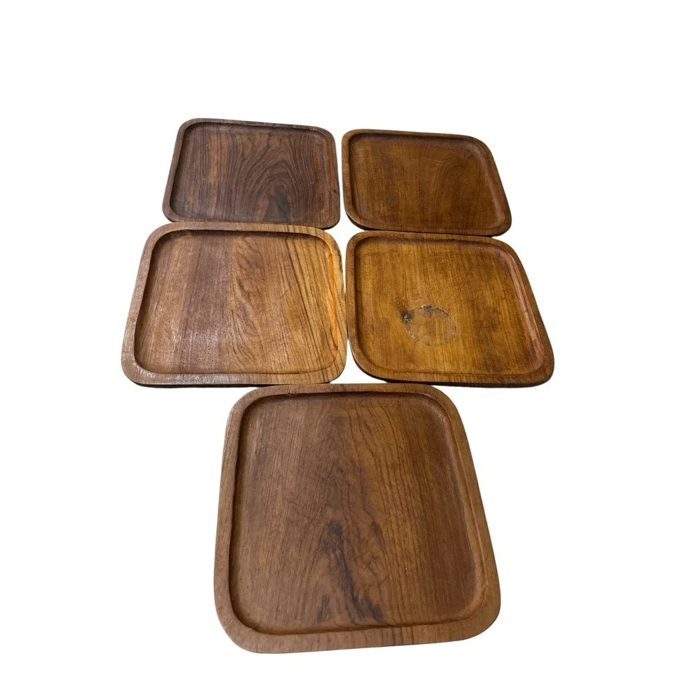 Teak‎ Wood Serving Tray Platters 12